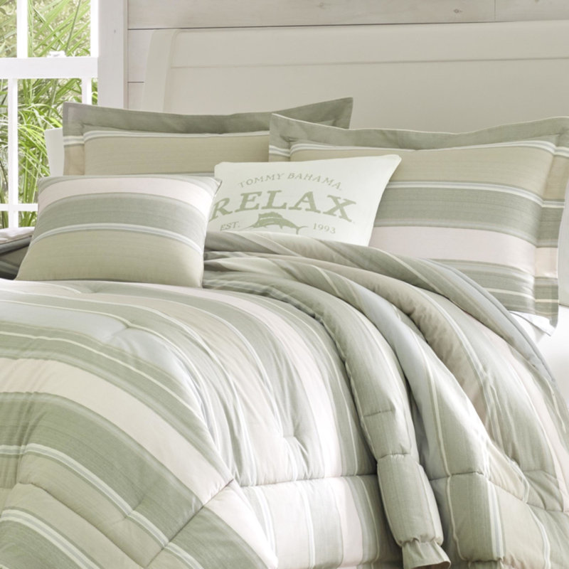 Ensemble d'édredon réversible en coton Serenity, Édredon pour grand lit + 2 taies décoratives sta