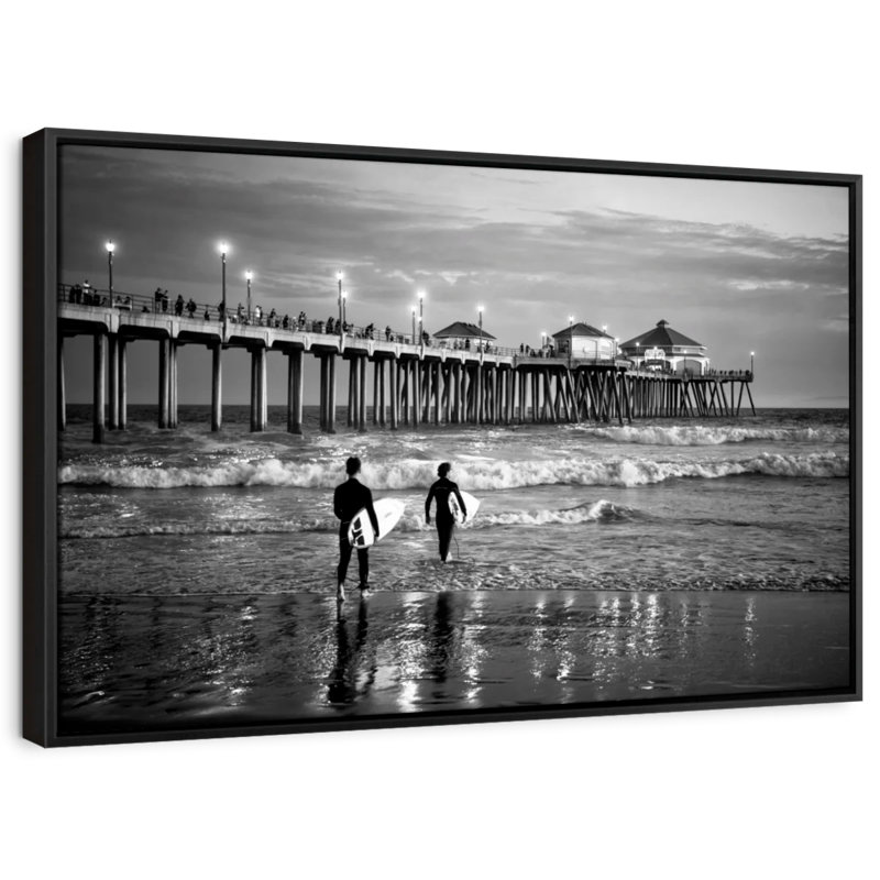 «Huntington Beach Surf City Wall Art», H 9 po x l 13 po