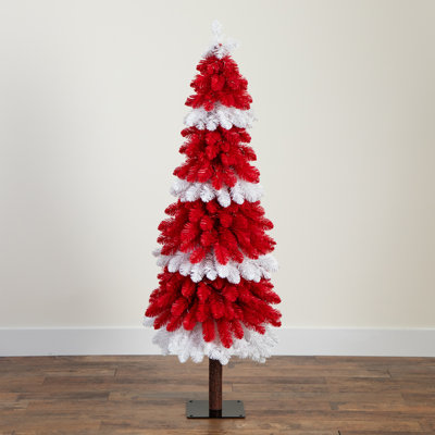 5ft. Pre-Lit Artificial Peppermint Christmas Tree with 150 Microdot LED Lights