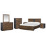 Tousignant Queen Panel Bed 2 Nightstands Double Drawer Dresser With Landscape Mirror And Drawer Chest