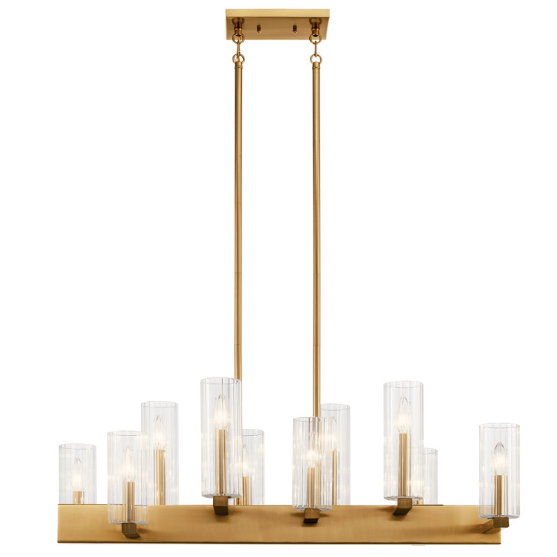 Cleara 10 - Light Kitchen Island Pendant, Fox Gold