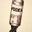 Décoration murale en verre à pied vodka