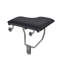Siège de douche 28 po x 22,5 po noir rembourré rembourré à transfert mural, conforme à l'ADA