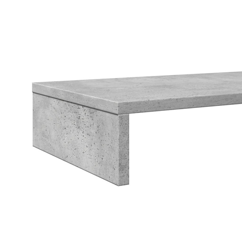 Bata Manufactured Wood Monitor Stand, 10cm H x 100cm W x 27cm D, Concrete Grey