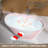 51'' W x 28'' D Freestanding Soaking Bathtub Stand Alone Oval Single Slipper White Tub with Center Drain