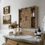 Armoire de salle de bain murale l 29,5 po avec portes de grange coulissantes Loretto