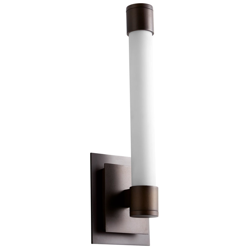 Seman LED Armed Sconce, Oiled Bronze