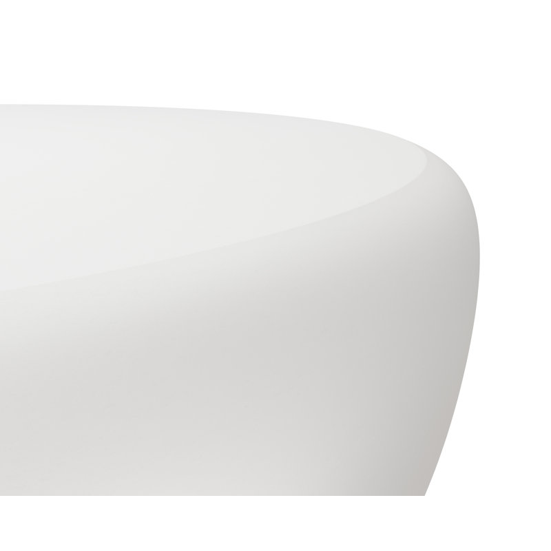Iolite Outdoor Circular Coffee Table, White