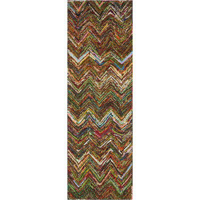 Nantucket Hand Tufted Cotton Pile Chevron Rug
