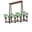 36" Long Prairie Wheat 8 Light Oblong Chandelier