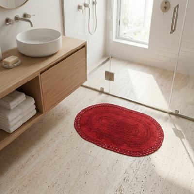 Adiraica 100% Cotton Bath Rug