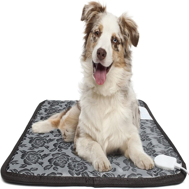 Pet Electric Heating Pad for Dogs and Cats with Anti-bite Steel Cord Waterproof Adjustable Dog Warm Bed Mat Heated Pet Pad for Pets Beds Pets Blankets