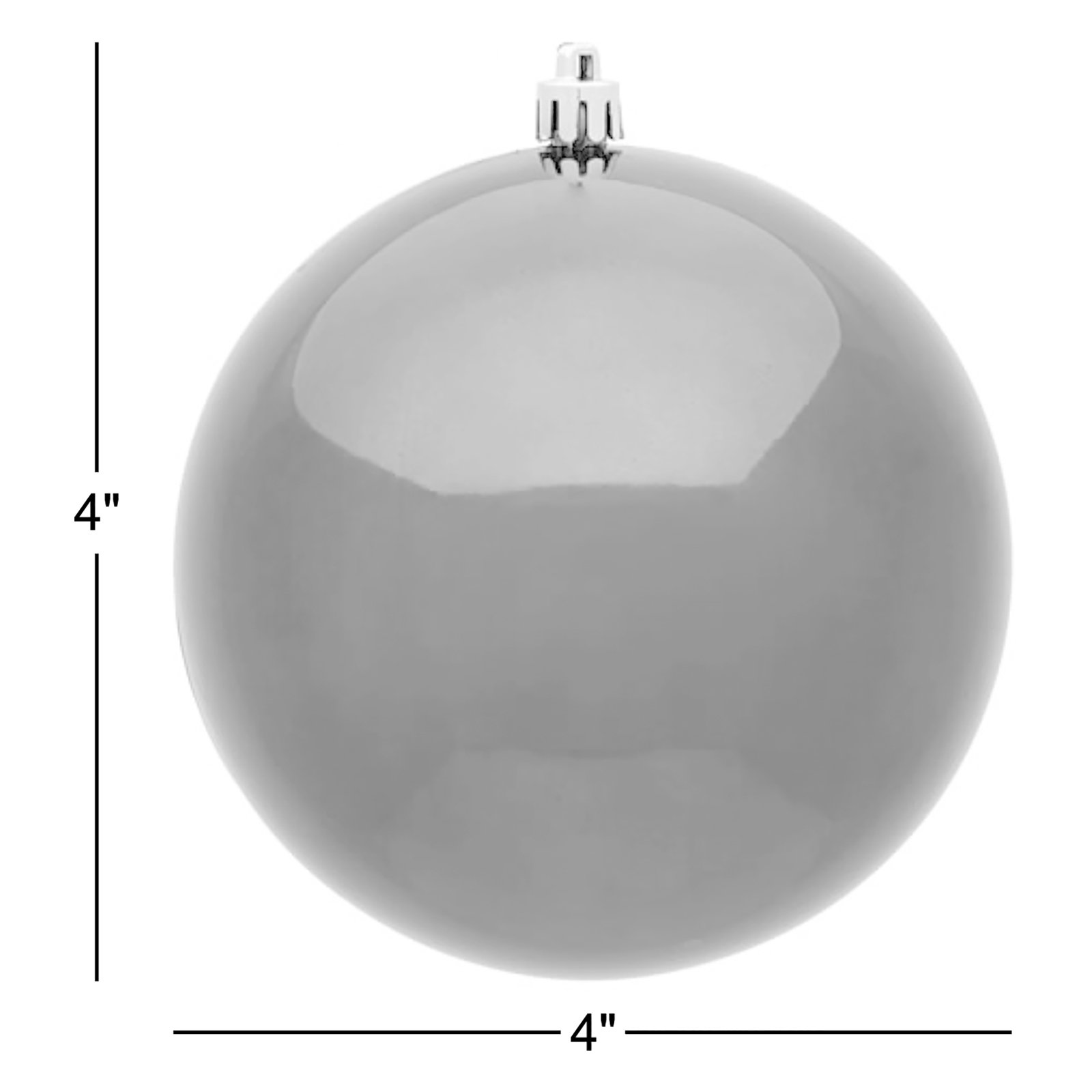 Holiday Décor Ball Ornament, 4" H x 4" W x 4" D, Burgundy
