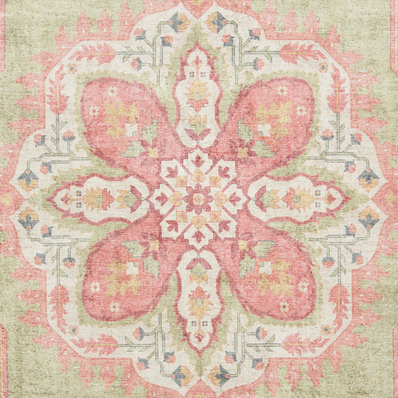 Vintage Look Digitally Printed Area Rug, Runner 61 x 230 cm