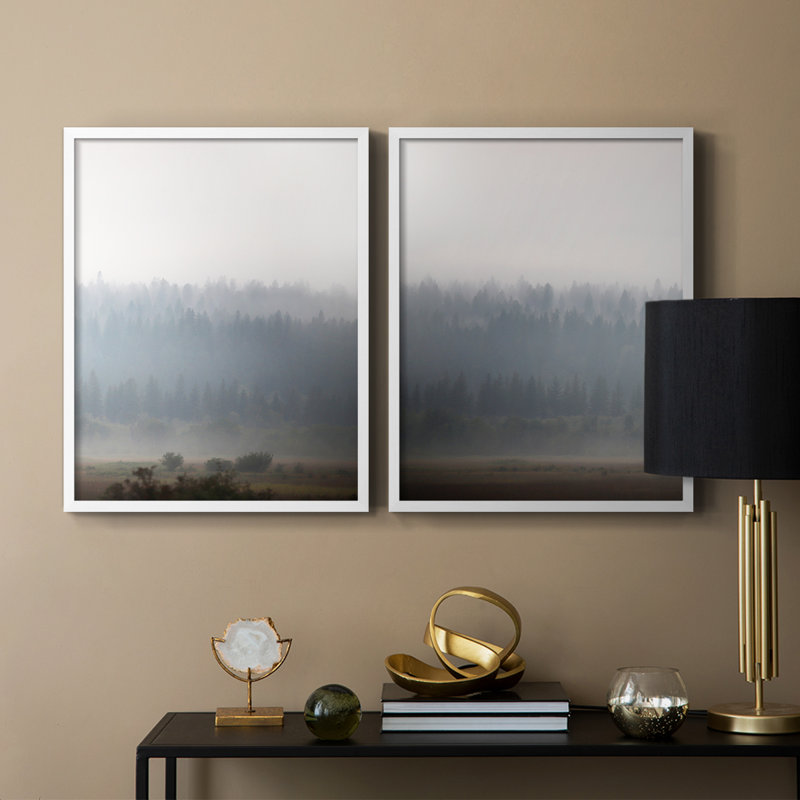 «Morning Glow I», reproduction encadrée de qualité supérieure - prête à être accrochée - aucun clou requis - aucun clou requis