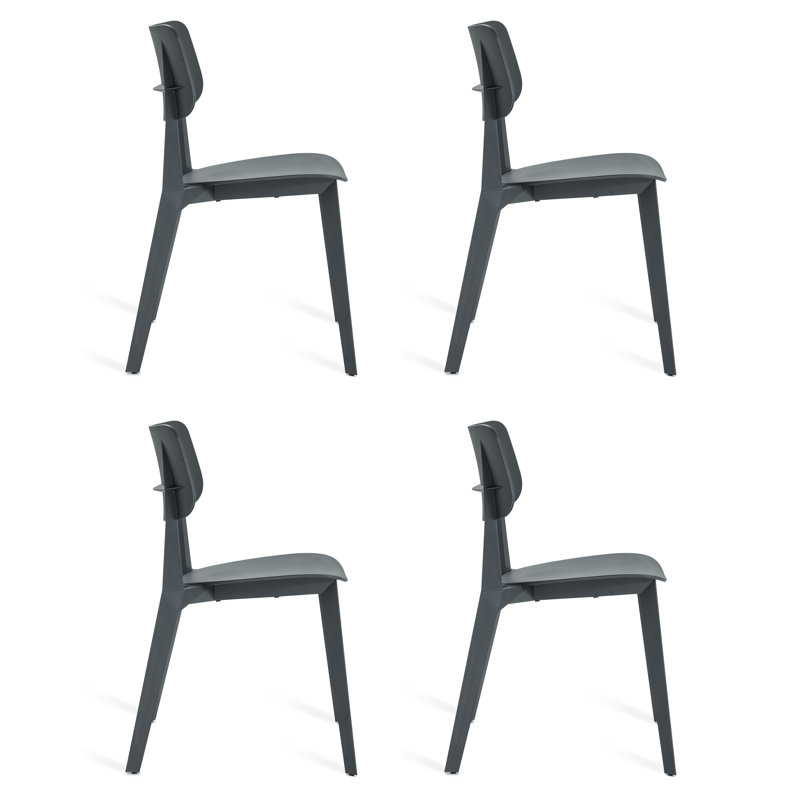 Stellar Stacking Side Chair, Anthracite