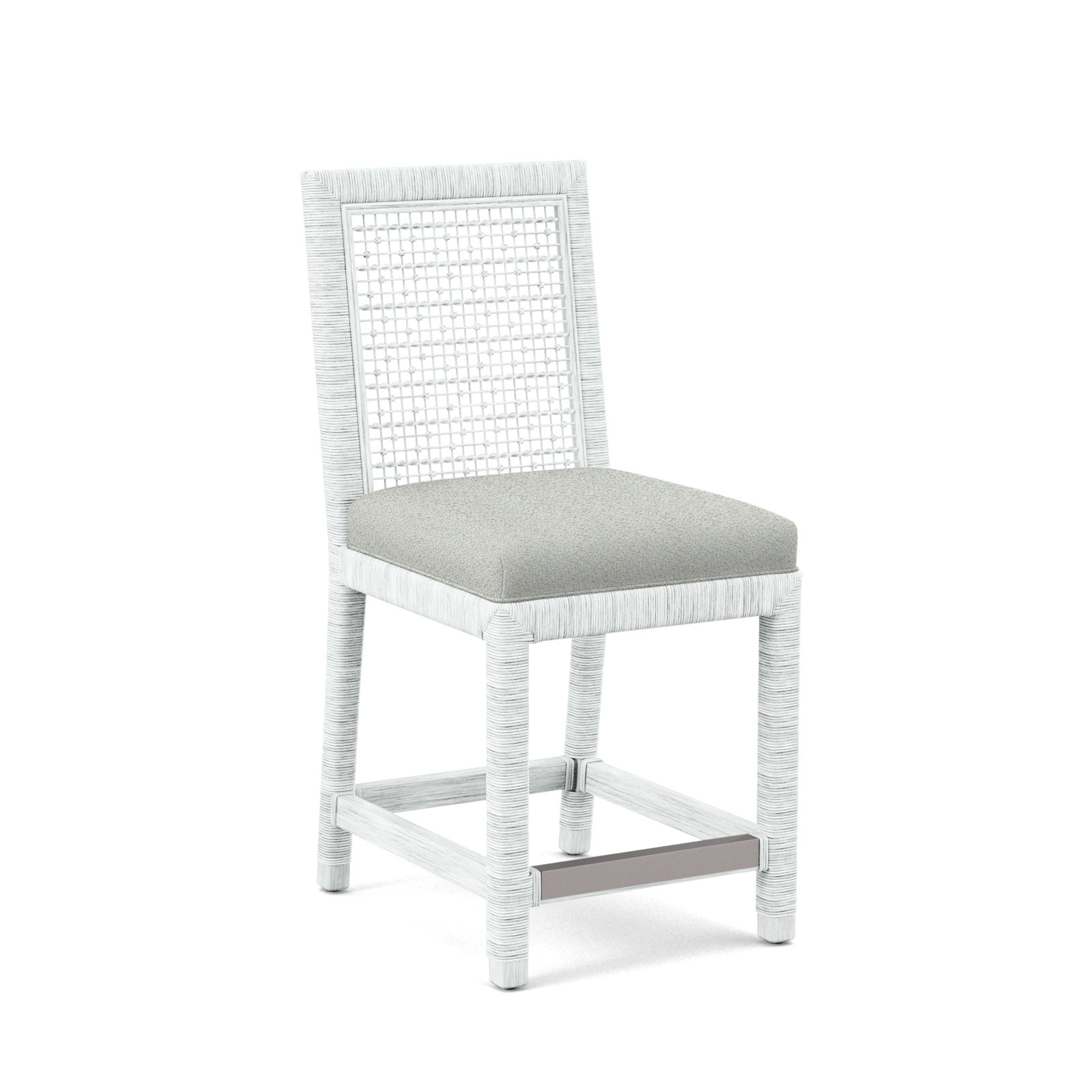 Scotia 24" Counter Stool, Frost White, Elite Ivory