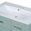 Ensemble de meuble-lavabo avec lavabo 30 po, armoire de salle de bain verte avec tiroirs, structure solide et panneau de fibres à densité moyenne-1800171403