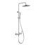 Système de douche à tuyau exposé avec douche à main et ensemble de robinets de douche à poignée simple en laiton avec valve brute-131268217
