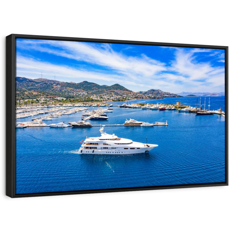 Impression sur toile Luxury Super Yacht, H 9 po x l 13 po
