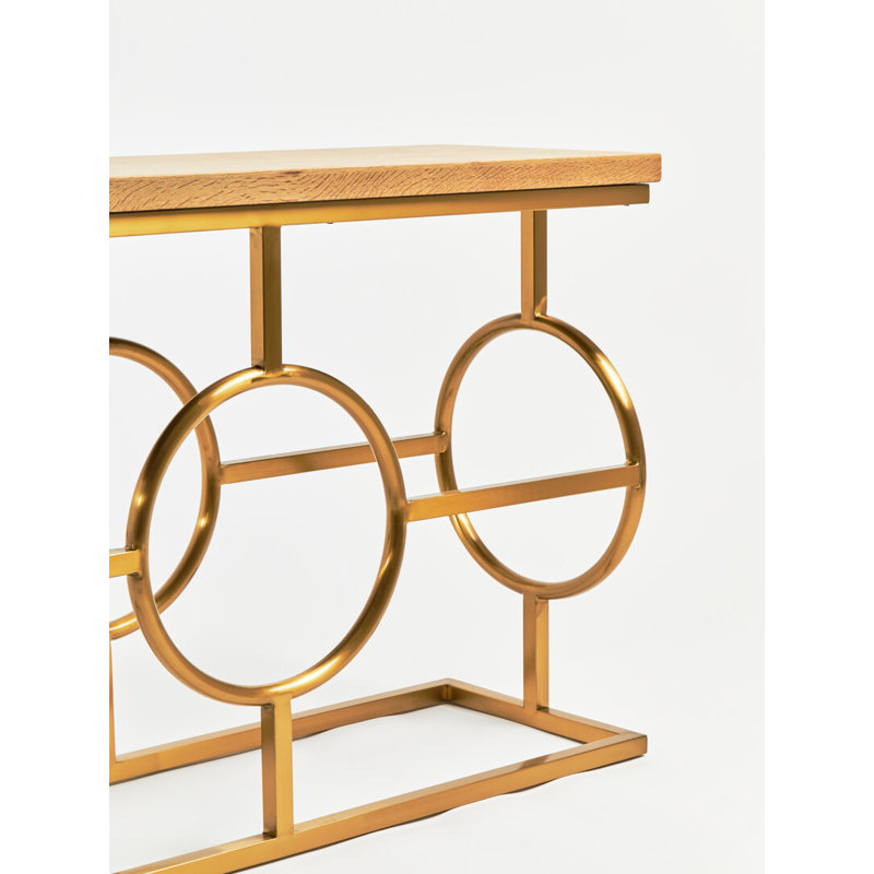 40cm Solid Wood Top Console Table