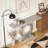 Mirrored Console Table Modern Sofa Table with O-Shaped Base-330071915