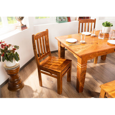 Oxford 45cm H Solid Wood Side Chair in Tan
