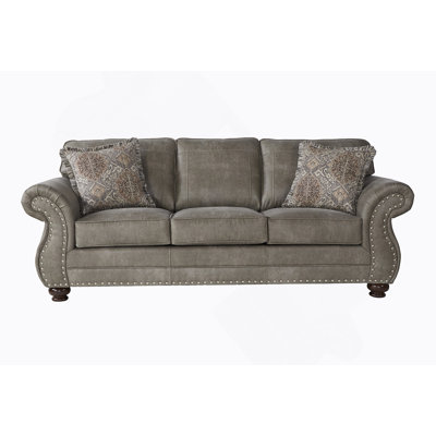 Leinster Faux Leather Upholstered Nailhead Sofa