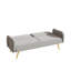 Canapé double moderne en tissu 70,47 po avec dossier divisé et deux coussins décoratifs Modern-1439916074