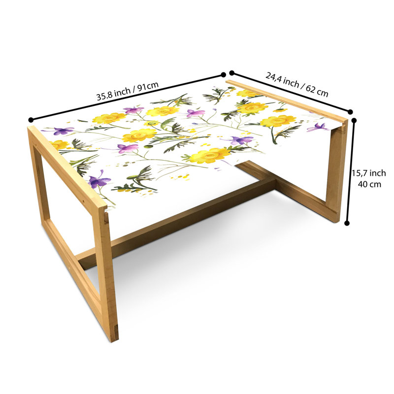 Irihanna Sled Coffee Table, 90cm H x 62cm W x 40cm D