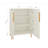 Modern White Sideboard Cabinet with Gold Handles for Kitchen, Dining Room Furniture Organizer
