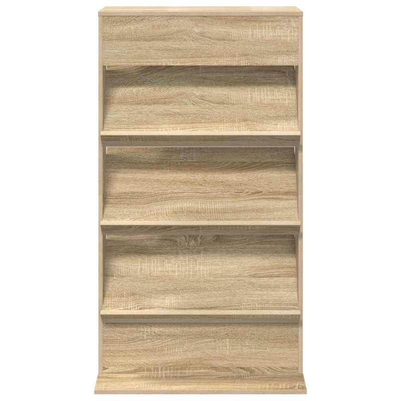 Wood Free Standing Magazine Rack, Sonoma Oak