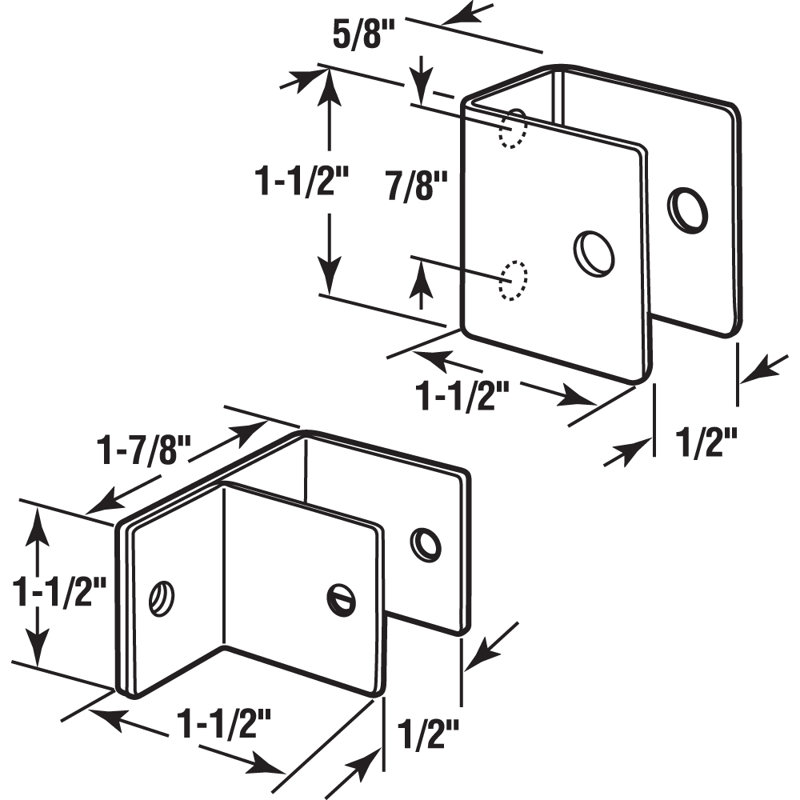 Prime-Line U and One Ear Wall Brackets