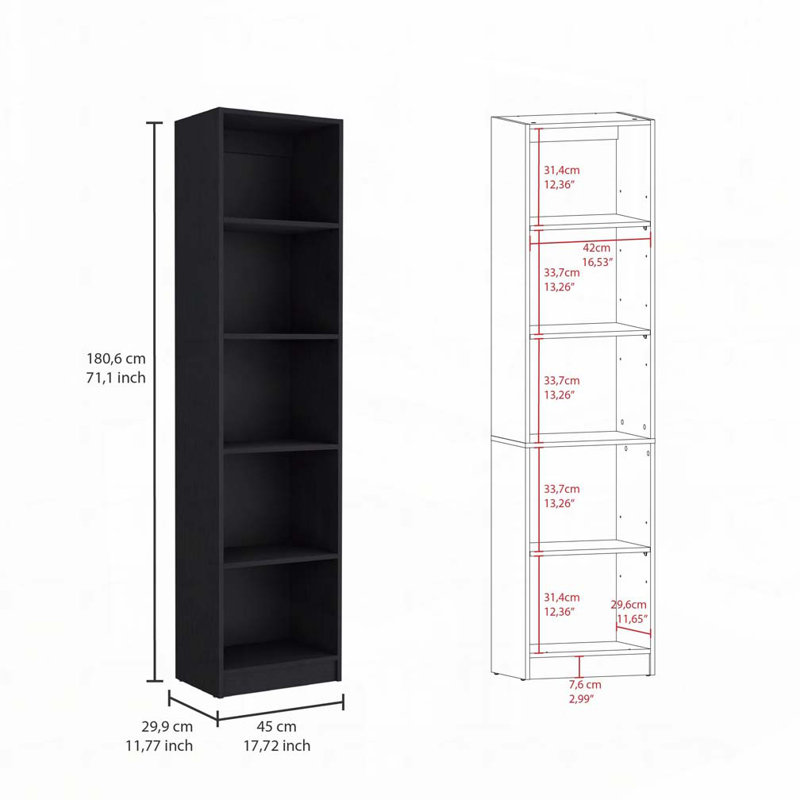 2 Piece Living Room Bookcases