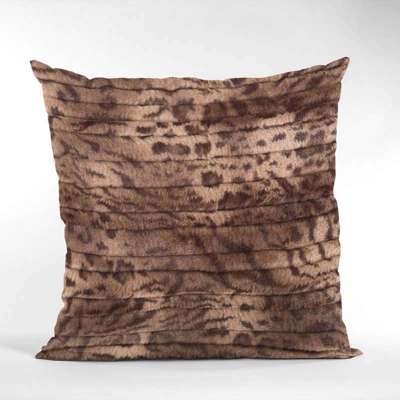 Animal Print Reversible Throw Pillow, 20" x 30", Animal Print, Brown