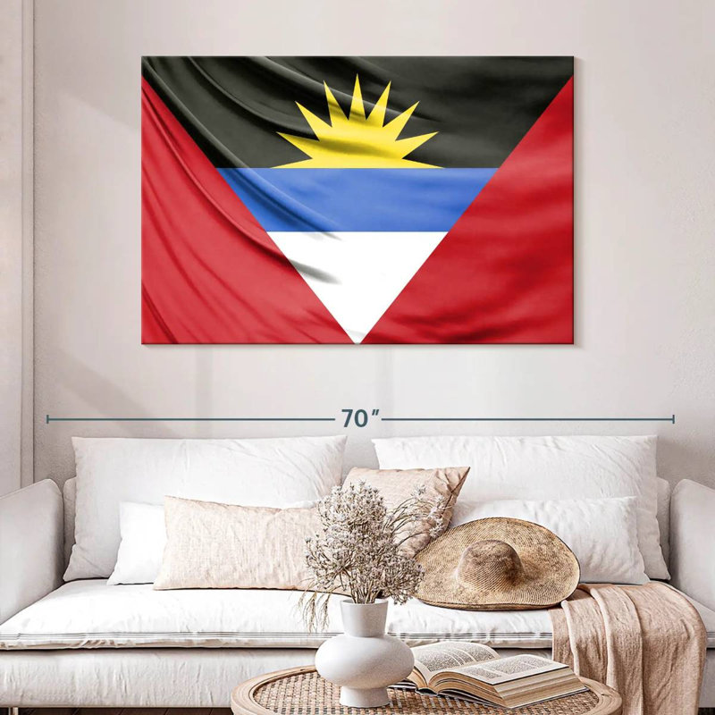 Silky Antigua And Barbuda Flag, 32" H x 48" W
