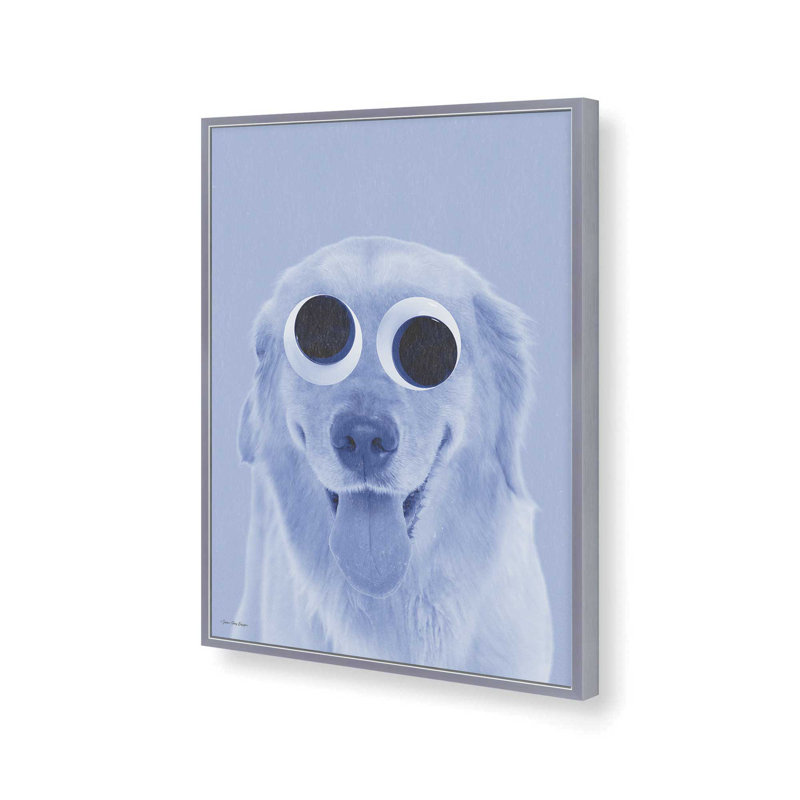 «Fur and Fun» par Seven Trees Design, reproduction d'art, L 12 po x H 16 po, Silver, Impression encadrée