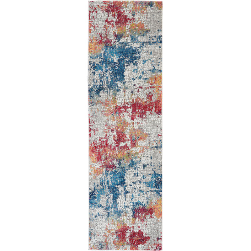 Hitton Abstract Area Rug, Runner 61 x 122cm