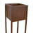 Auberge Rectangle Black Metal Indoor/Outdoor Elevated Planter Box Set of 2 - Brown - 27"-802213874-802213887