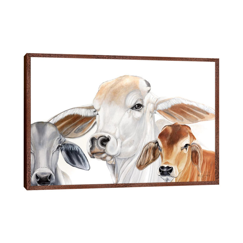 Ranch Life 1 Piece Painting on Canvas, 101.6cm H x 152.4cm W x 3.81cm D, Classic Brown Wood Framed