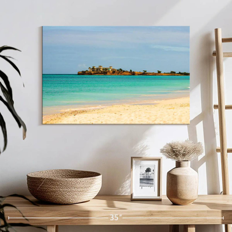Paysage de la plage Gillard à Antigua, H 16 po x l 24 po