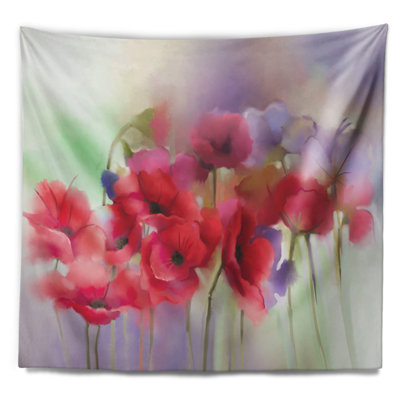 Tapisserie de peinture à fleurs aquarelle