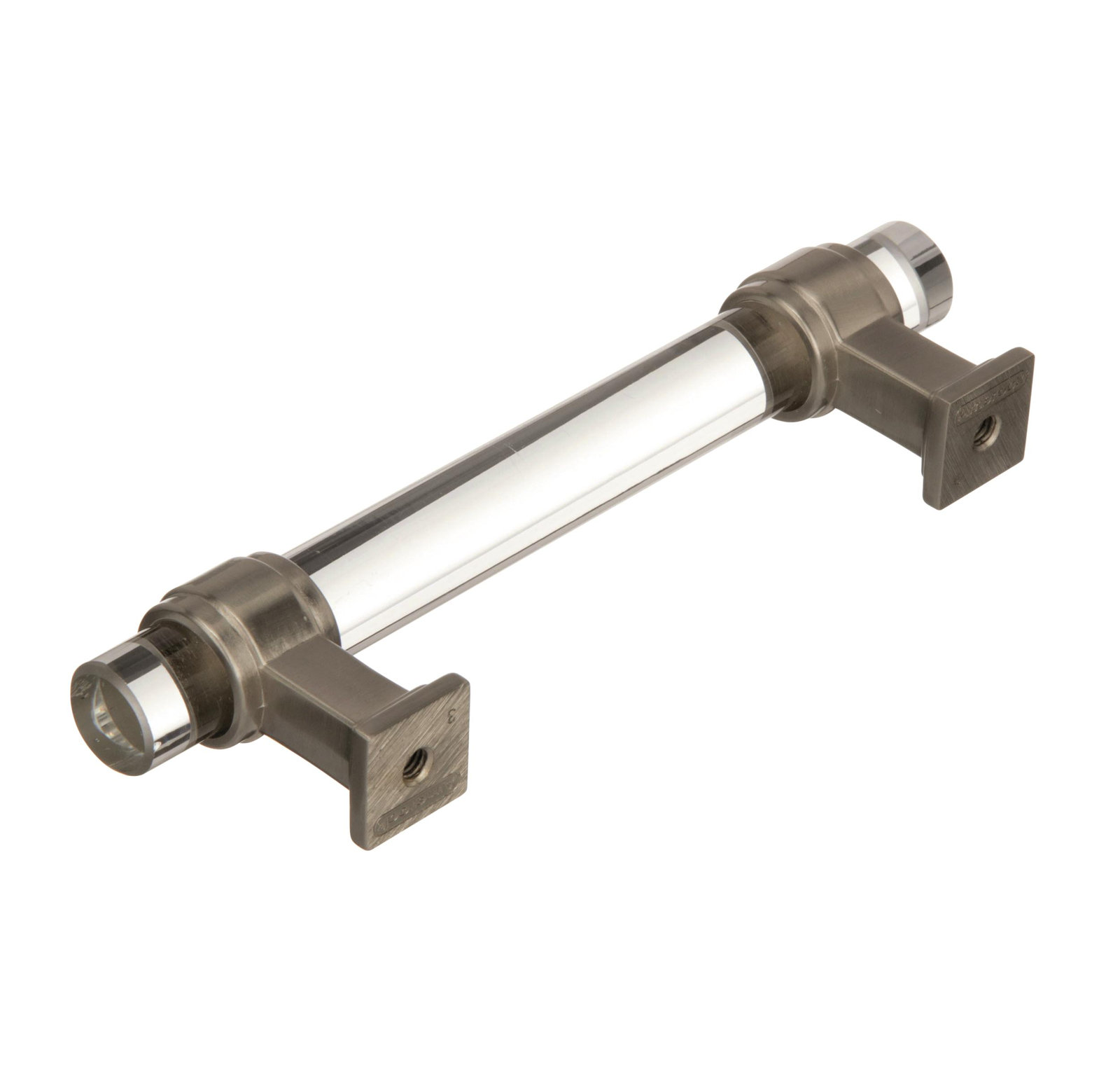 Glacio Bar Cabinet Pull, Satin Nickel, 3 3/4"