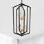 Lustre campagnard à 8 lumières à niveaux étroits, suspension moderne noir / or-1293598508-1293598509