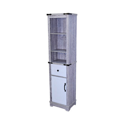 Narrow Cabinet, Bathroom Storage Cabinet, Farmhouse Storage Cabinet With Adjustable Shelves