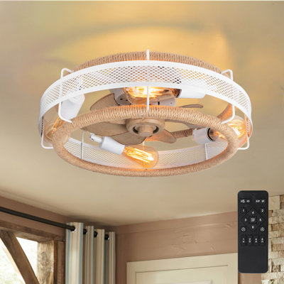 19.7”Ceiling Fan with Light, Lighting Kit Not Included