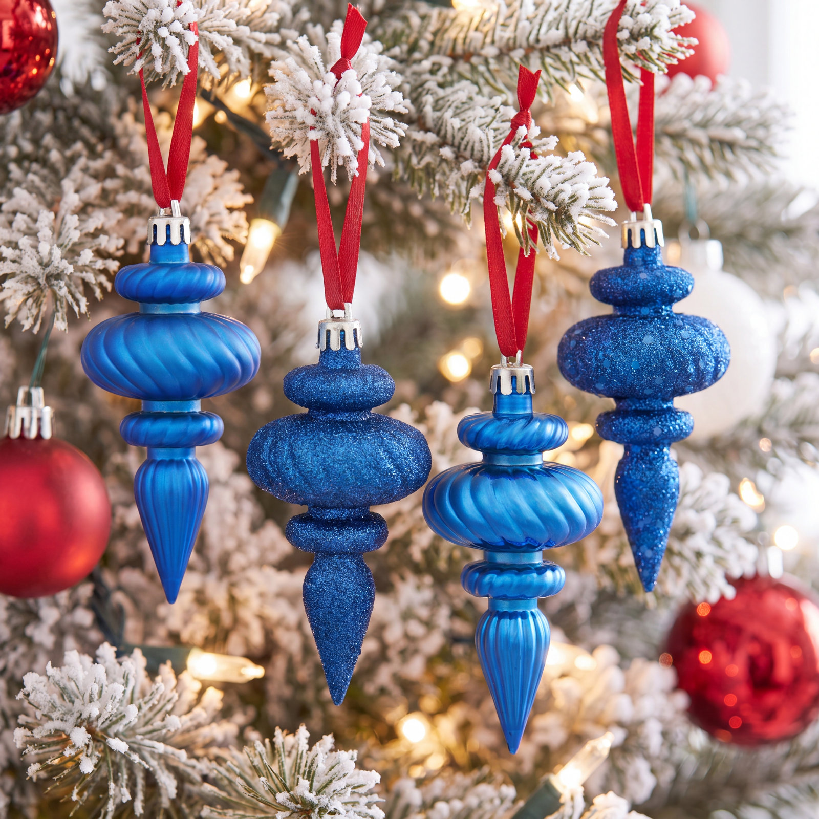 Mercury Row® 4" Shatterproof Finial Ornament, Blue