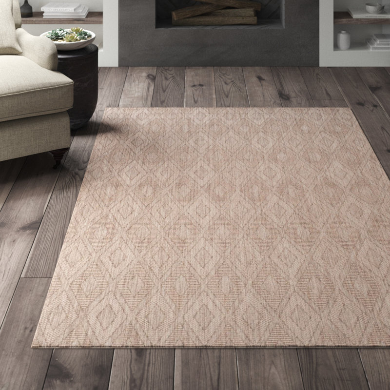 Tapis intérieur / extérieur beige Davy, Rectangle 5 pi 3 po x 7 pi 7 po