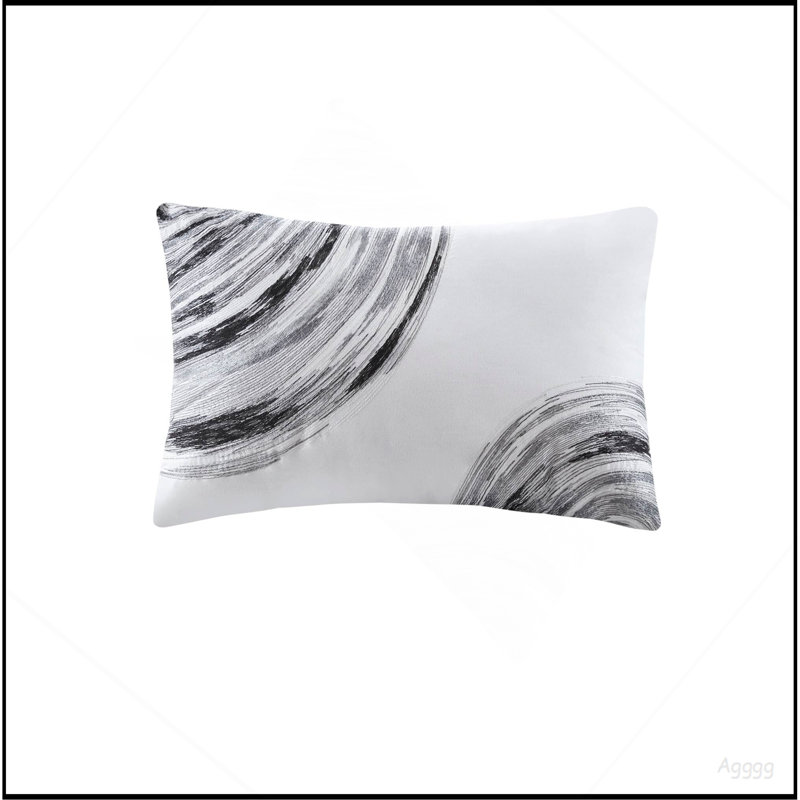Ensemble de courtepointe 6 pièces pour lit simple 6 pièces avec draps en coton, noir