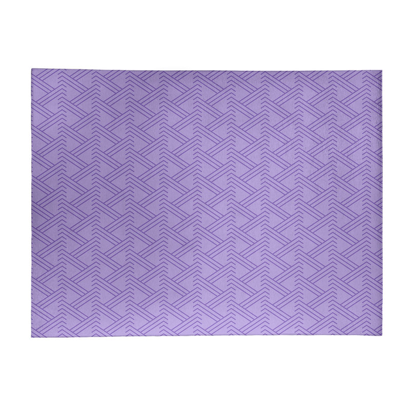 Tapis de zone mauve zag zig monochrome, Rectangle 5 pi x 7 pi